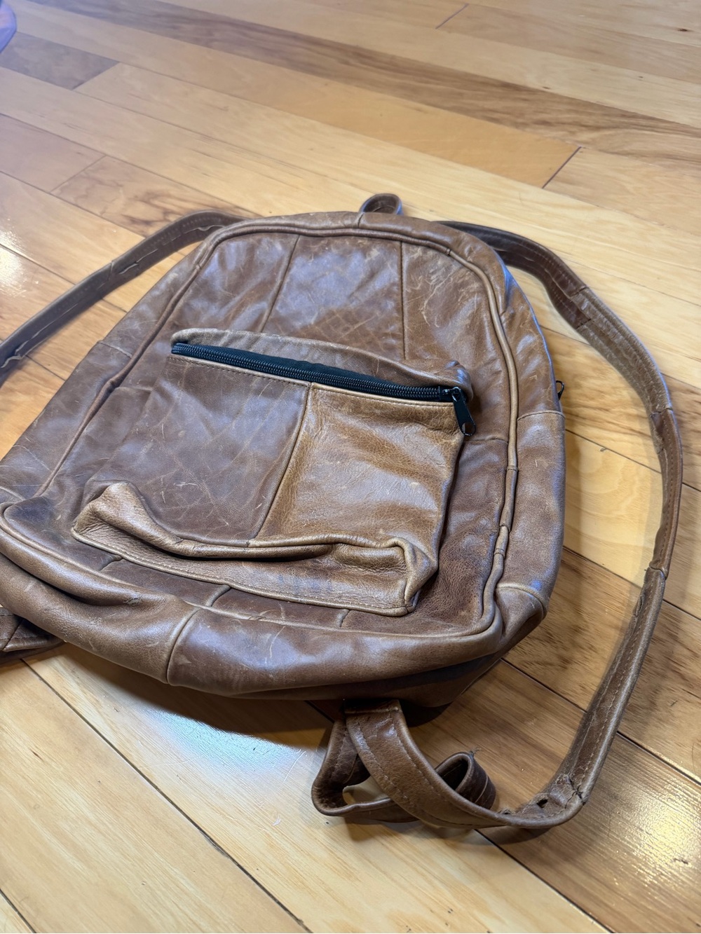 Genuine Leather Backpack Distressed Boho Mexico - Picture 5 of 15